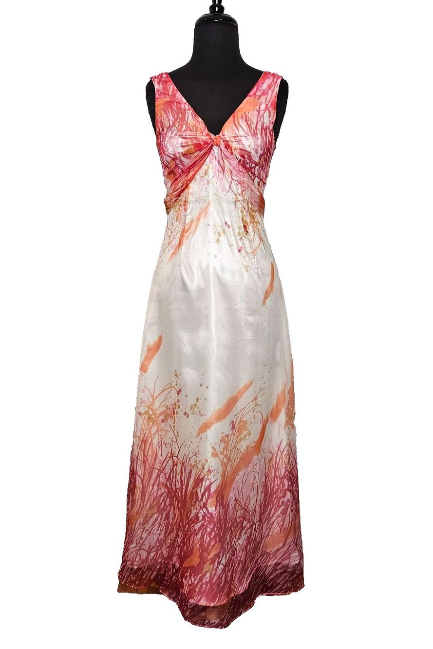 ARTHUR YEN Fairycore Silk Dress 6 Ethereal Romantic Feminine Sleeveless Lined